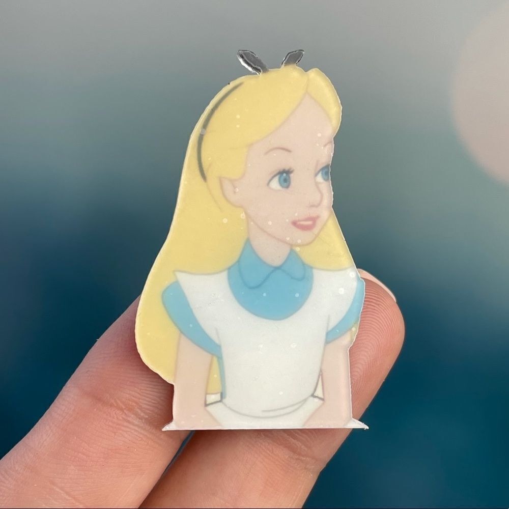 Alice in Wonderland Acrylic Pin/ Brooch Lapel